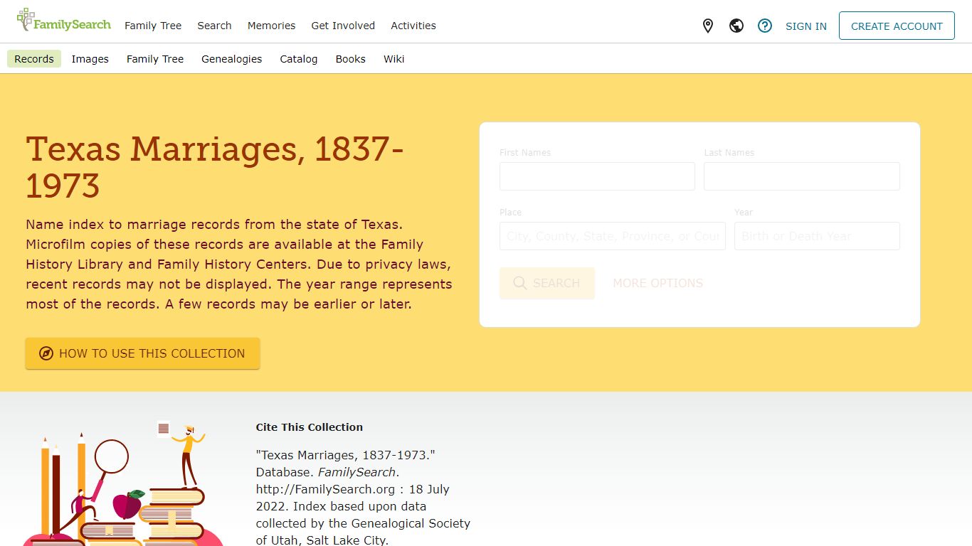 Texas Marriages, 1837-1973 • FamilySearch